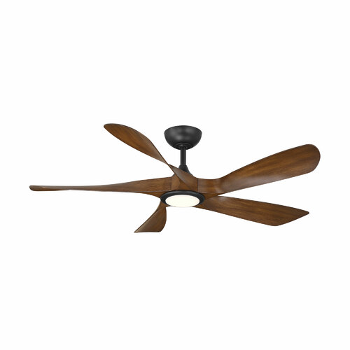 WAC Lighting Swirl 5 56-Inch 4CCT LED Smart Fan in Matte Black by WAC Lighting F-105L-MB/DK
