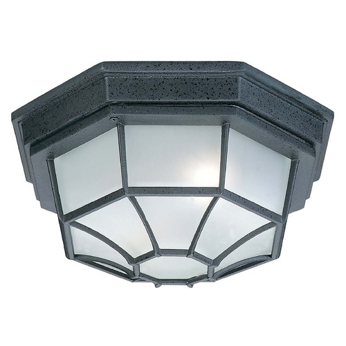 11.25-Inch Outdoor Flush Mount in Black by Capital Lighting