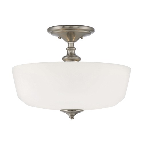 Savoy House Melrose Satin Nickel Semi-Flush Mount by Savoy House 6-6835-2-SN