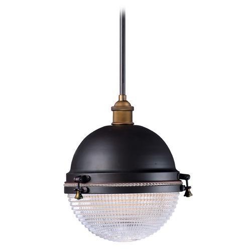 Portside Oil Rubbed Bronze & Antique Brass Outdoor Hanging Light by Maxim Lighting