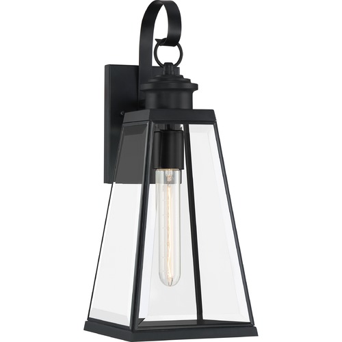 Paxton Matte Black Outdoor Wall Light by Quoizel Lighting
