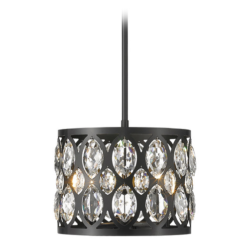 Z-Lite Dealey Matte Black Pendant by Z-Lite 6010-12MB