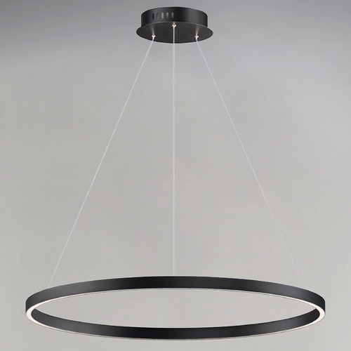 Groove 32-Inch LED Pendant in Black by ET2 Lighting