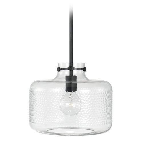 HomePlace by Capital Lighting Brighton 11.50-Inch Pendant in Matte Black by HomePlace by Capital Lighting 342512MB