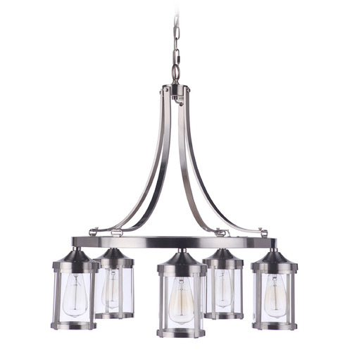 Elliot Brushed Polished Nickel Chandelier by Craftmade Lighting
