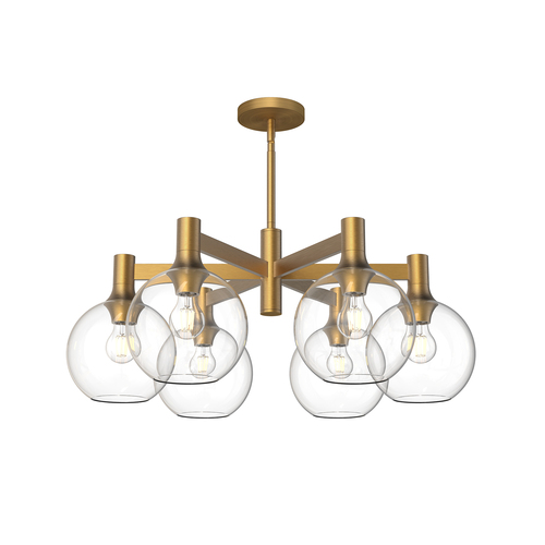Castilla 6-Light Chandelier in Aged Gold by Alora Lighting