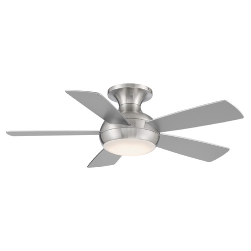 WAC Lighting Odyssey 44-Inch Flush Mount LED Fan in Brushed Nickel by WAC Lighting F-034L-BN