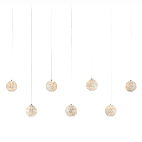 Currey and Company Finhorn Silver Pendant Light with Globe Shade