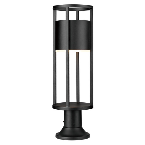 Z-Lite Luca Black LED Post Light by Z-Lite 517PHM-553PM-BK-LED