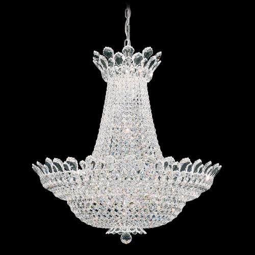 Schonbek Worldwide Lighting Trilliane Polished Stainless Steel Pendant Light with Bowl / Dome Shade