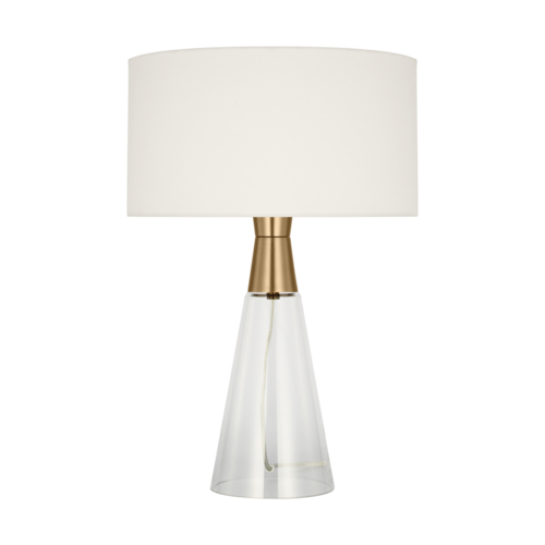 Pender Medium Table Lamp in Satin Brass by Visual Comfort Studio