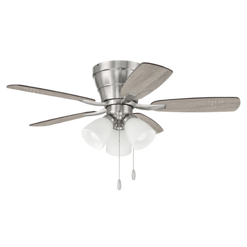 Craftmade Lighting Craftmade Lighting Wheeler Brushed Polished Nickel LED Ceiling Fan with Light WHL42BNK5C3