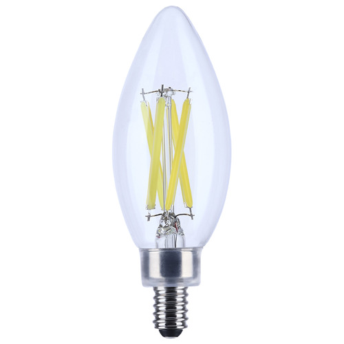 Satco Lighting 8W C11 4000K E12 Base 120V Clear LED Light Bulb by Satco Lighting S11344