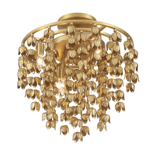 Ashgrove 6-Light Semi-Flush Mount in Legacy Brass by Minka Lavery