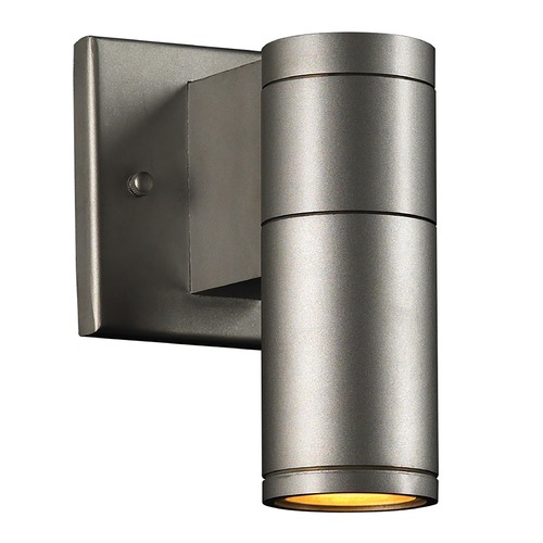 PLC Lighting Modern Outdoor Wall Light with Clear Glass in Aluminum Finish 8022 AL