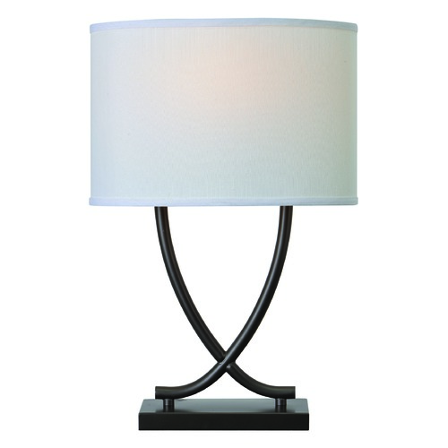 Kenroy Home Lighting Valerie Graphite Table Lamp with Oval Shade by Kenroy Home 32926GRPH