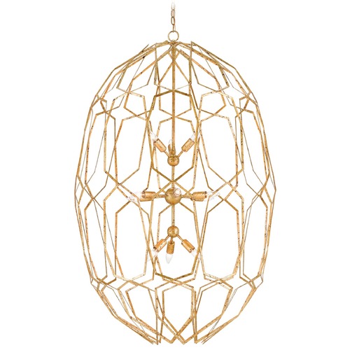 Currey and Company Lighting Albertine Chandelier in Gold Leaf by Currey & Company 9000-0207