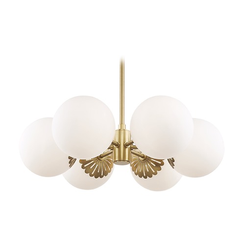 Paige Aged Brass Chandelier by Mitzi by Hudson Valley