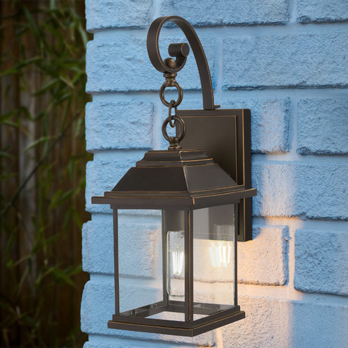 Mariner's Pointe Oil Rubbed Bronze with Gold Highlights Outdoor Wall Light by Minka Lavery