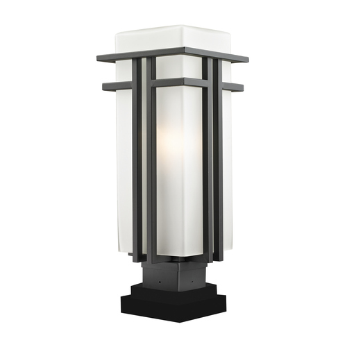 Z-Lite Abbey Outdoor Rubbed Bronze Post Light by Z-Lite 550PHB-SQPM-ORBZ