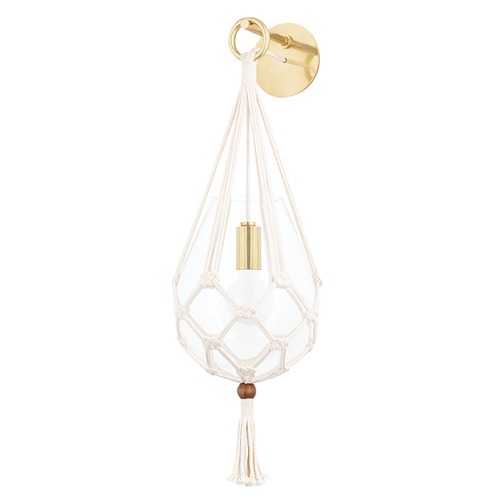 Tessa Aged Brass Sconce by Mitzi by Hudson Valley