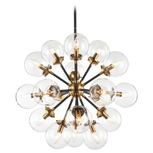 Soleil Aged Gold Chandelier by Matteo Lighting