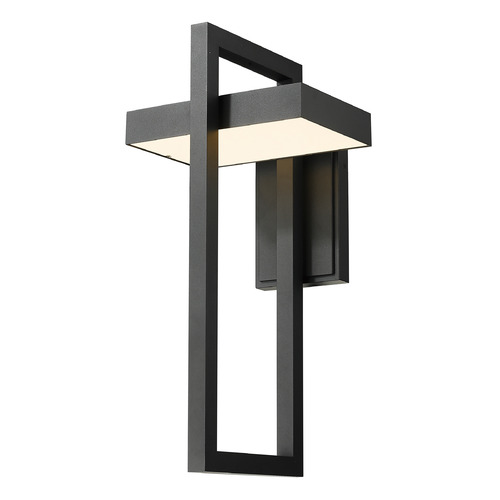 Z-Lite Luttrel Black LED Outdoor Wall Light by Z-Lite 566XL-BK-LED