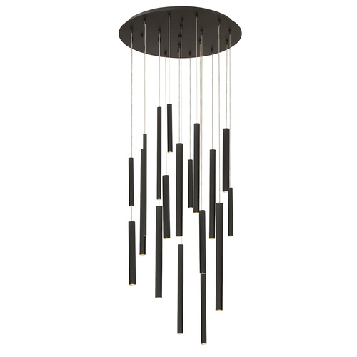 Santana 24-Inch LED Chandelier in Black by Eurofase Lighting