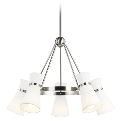 Visual Comfort Studio Collection Clark Brushed Nickel LED Chandelier