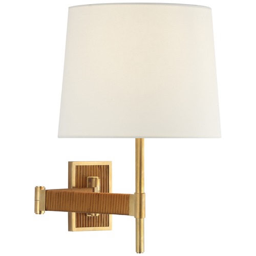 Visual Comfort Signature Collection Suzanne Kasler Elle Swing Arm Sconce in Brass by Visual Comfort Signature SK2556HABDRTL