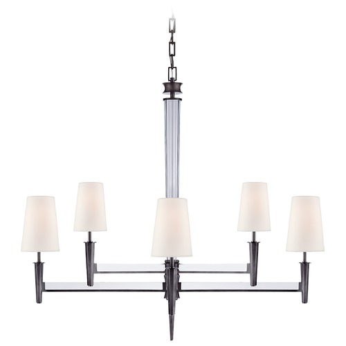 Visual Comfort Signature Collection Thomas OBrien Lyra Chandelier in Bronze by Visual Comfort Signature TOB5943BZL