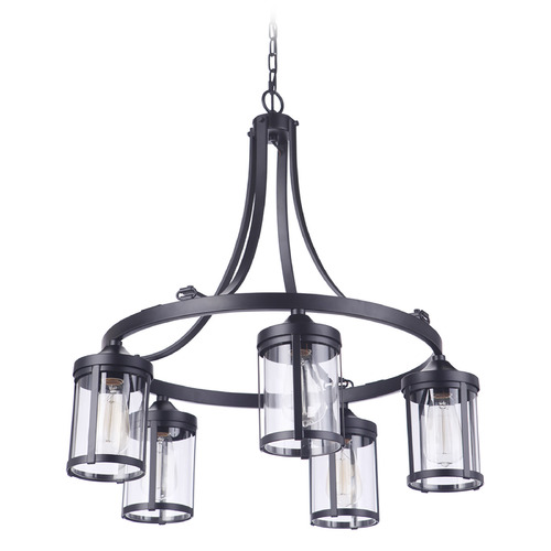 Craftmade Lighting Elliot Flat Black Chandelier by Craftmade Lighting 55325-FB