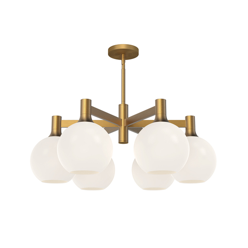 Castilla 6-Light Chandelier in Aged Gold by Alora Lighting