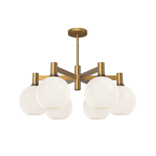 Alora Lighting Castilla 6-Light Chandelier in Aged Gold by Alora Lighting CH506230AGOP