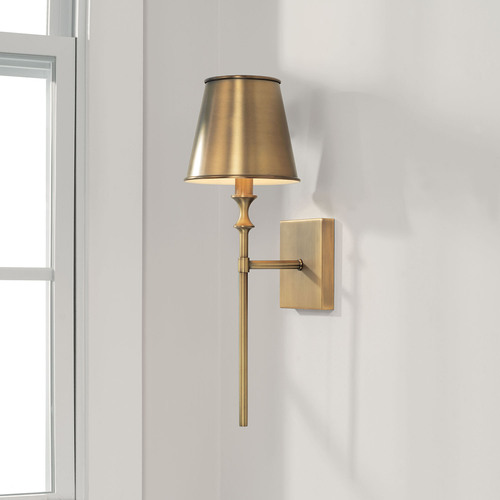 Whitney Wall Sconce in Aged Brass by Capital Lighting