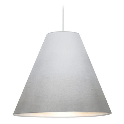 Besa Lighting Besa Lighting Dylan White LED Pendant Light with Conical Shade 1TT-DYLANSL-LED-WH