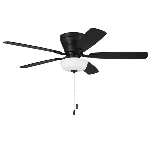 Craftmade Lighting Wheeler Flat Black LED Ceiling Fan with Light