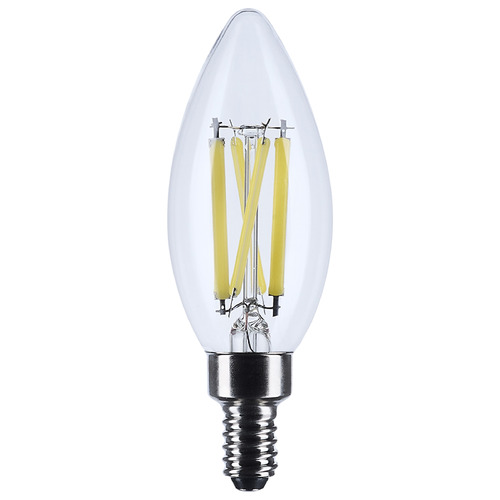 Satco Lighting 8W C11 5000K E12 Base 120V Clear LED Light Bulb by Satco Lighting S11345