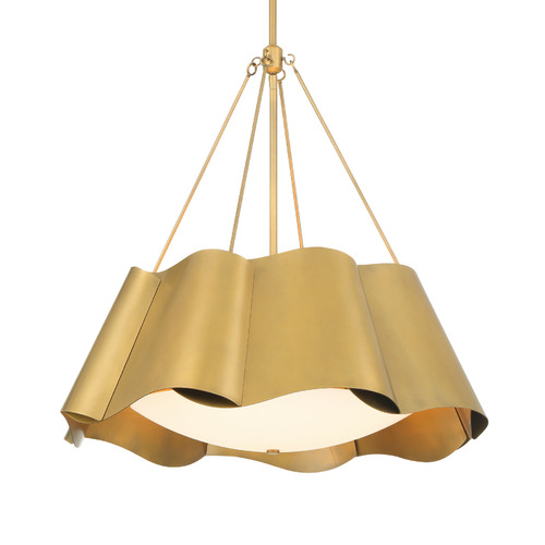 Waveform 4-Light Pendant in Legacy Brass by Minka Lavery