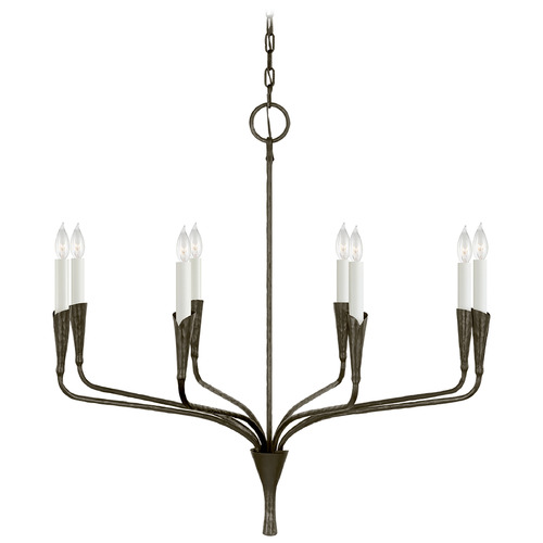 Aiden Aged Iron Single Tier Chandelier