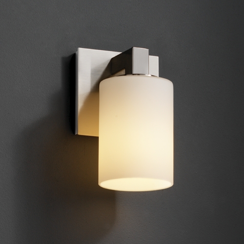 Justice Design Group Justice Design Group Fusion Collection Sconce FSN-8921-10-OPAL-NCKL