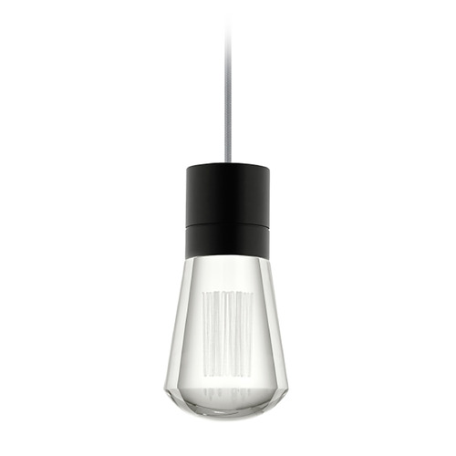 Alva LED 2200K Mini Pendant in Black by Visual Comfort Modern