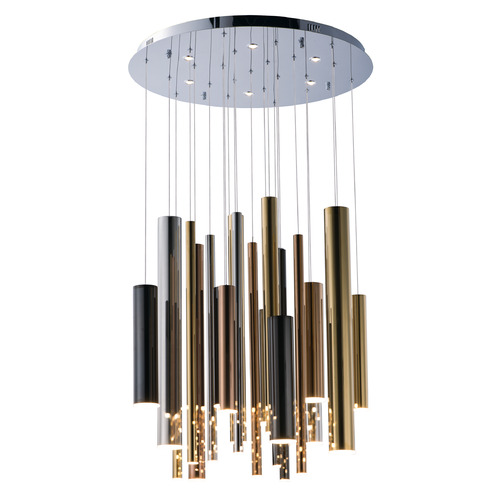 Flute 29-Light LED Multi-Plated Pendant by ET2 Lighting