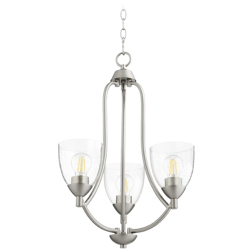 Barkley Satin Nickel Chandelier by Quorum Lighting