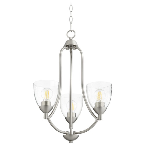 Quorum Lighting Barkley Satin Nickel Mini-Chandelier by Quorum Lighting 6069-3-265