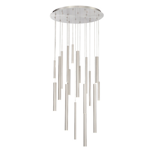 Eurofase Lighting Santana 24-Inch LED Chandelier in Satin Nickel by Eurofase Lighting 31445-025