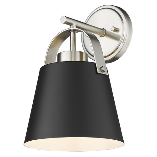 Z-Studio Matte Black & Brushed Nickel Sconce by Z-Lite