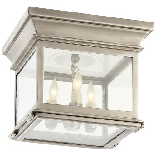 Visual Comfort Signature Collection E.F. Chapman Club Flush Mount in Antique Nickel by Visual Comfort Signature CHC4128ANCG
