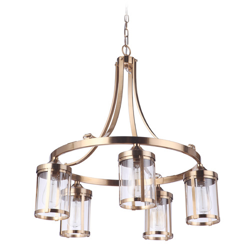 Craftmade Lighting Elliot Satin Brass Chandelier by Craftmade Lighting 55325-SB