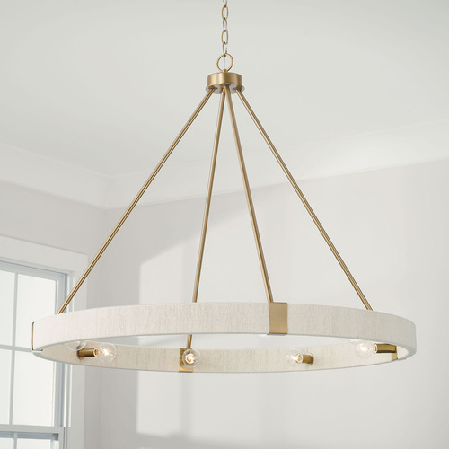 HomePlace by Capital Lighting Delaney 36-Inch Chandelier in Matte Brass by Capital Lighting 449881MA
